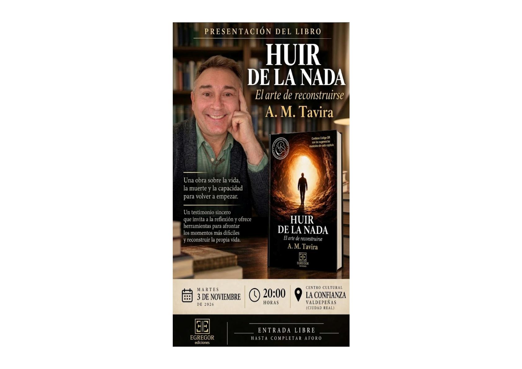 A.M. Tavira releases book Huir de la NADA on survival and grief