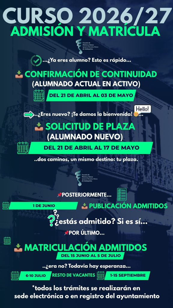 fechas matriculación curso 2026/2027